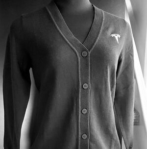 TESLA Women's Embroidered Cardigan Long Sleeve Button Up Black Extra Small NEW